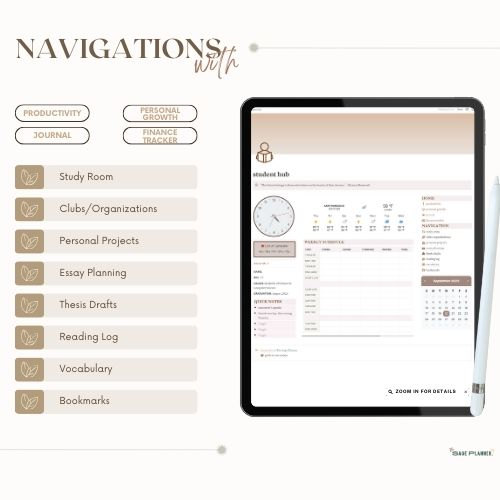 Student Planner for Academic Achievers Notion Template with Homework Planner